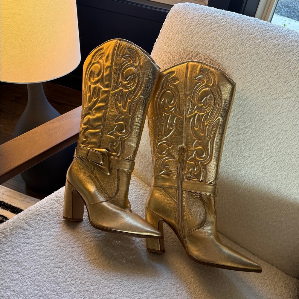 Vince Camuto Knee-high Gold Boots